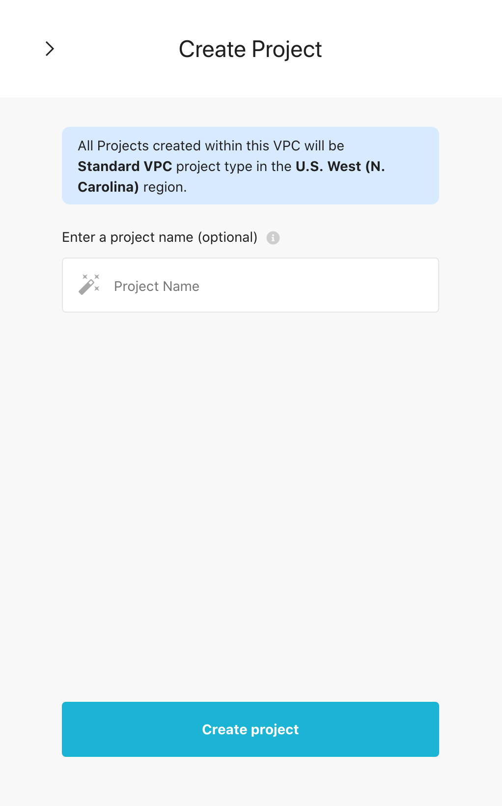 Create VPC Project