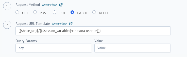 Example rest connector for actions