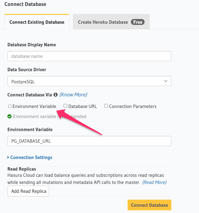 Heroku DB Connect