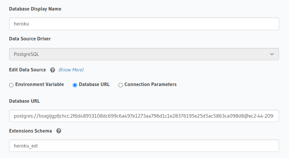 Update extensions schema from console